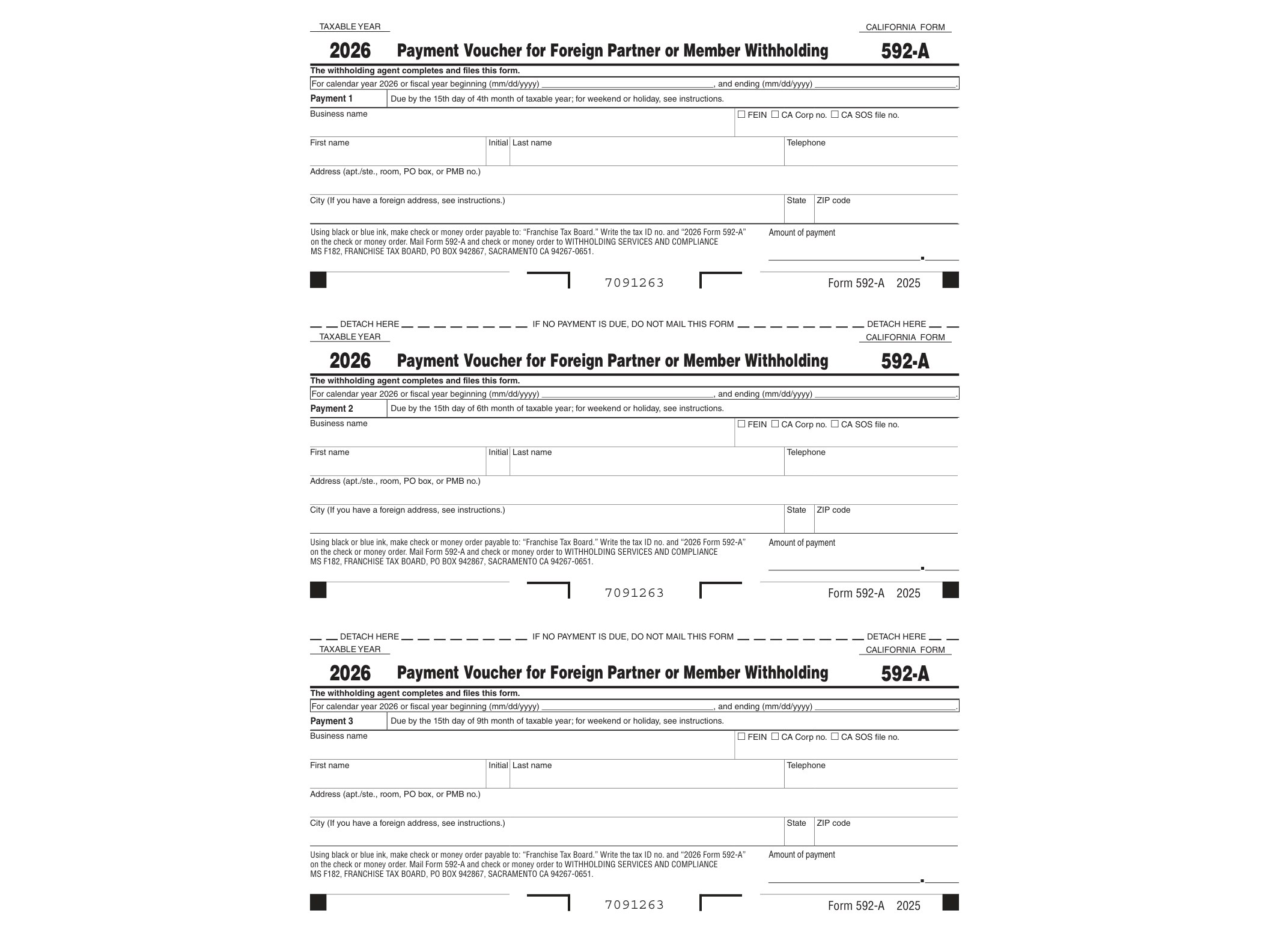 592 2024 Form 592-B Resident and Nonresident Withholding Tax Statement with Instructions - official form preview, page 1