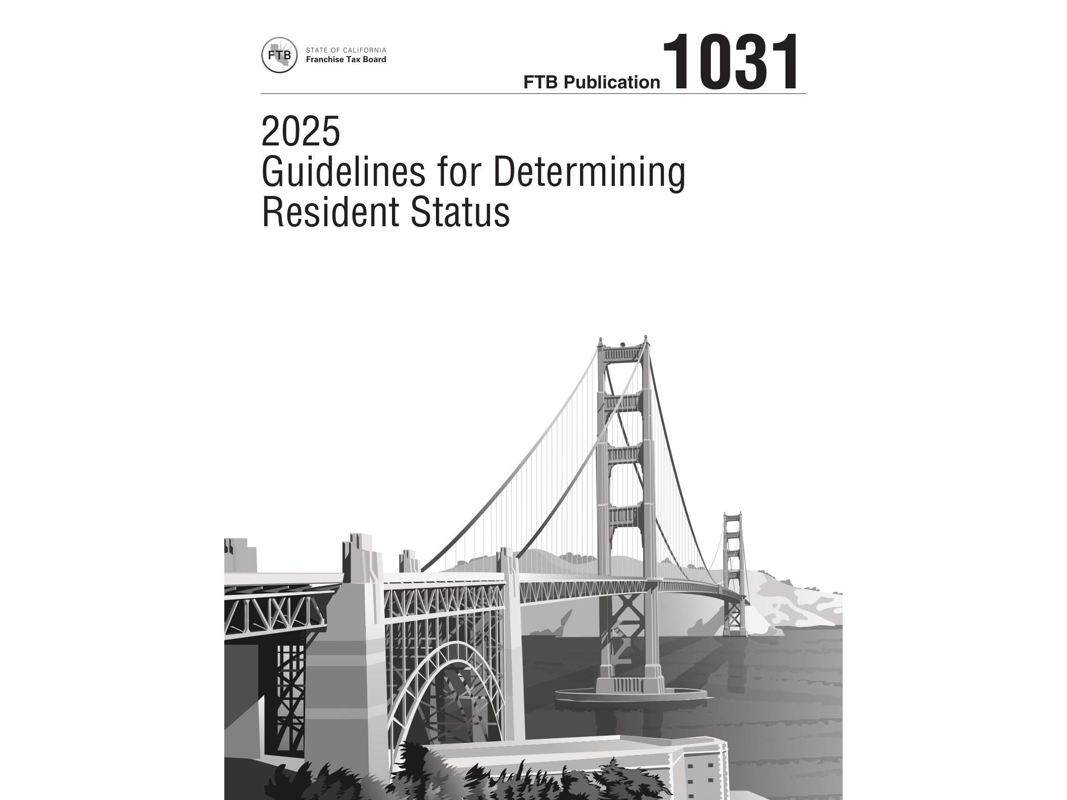 1031 2023 FTB Publication 1031 Guidelines for Determining Resident Status - official form preview, page 1