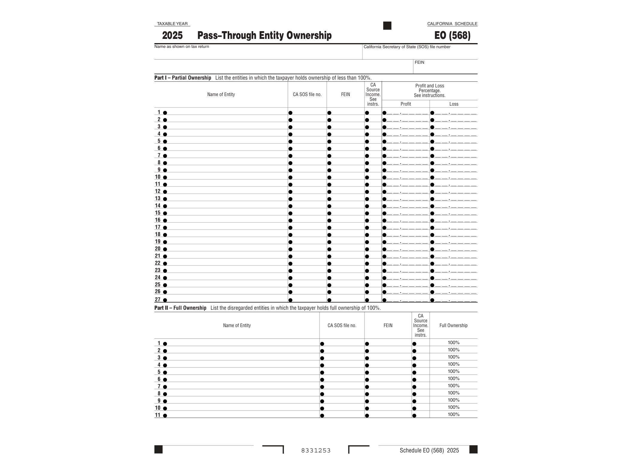 568 2021 Form 568, Limited Liability Company Return of Income - official form preview, page 1